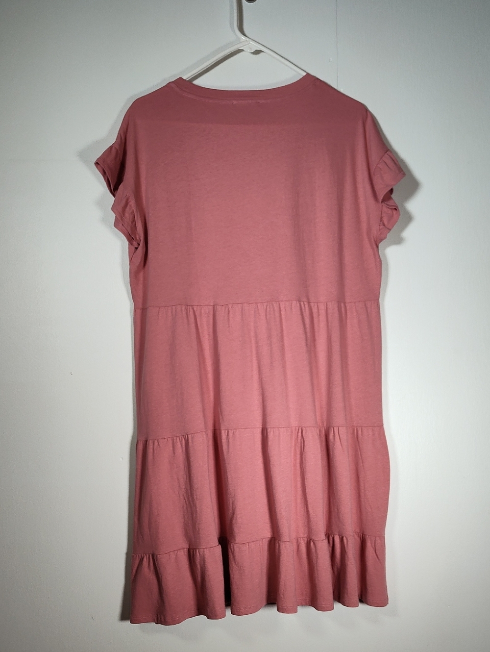 J. Crew Tiered dress in broken-in jersey pink babydoll mini M - Picture 7 of 10